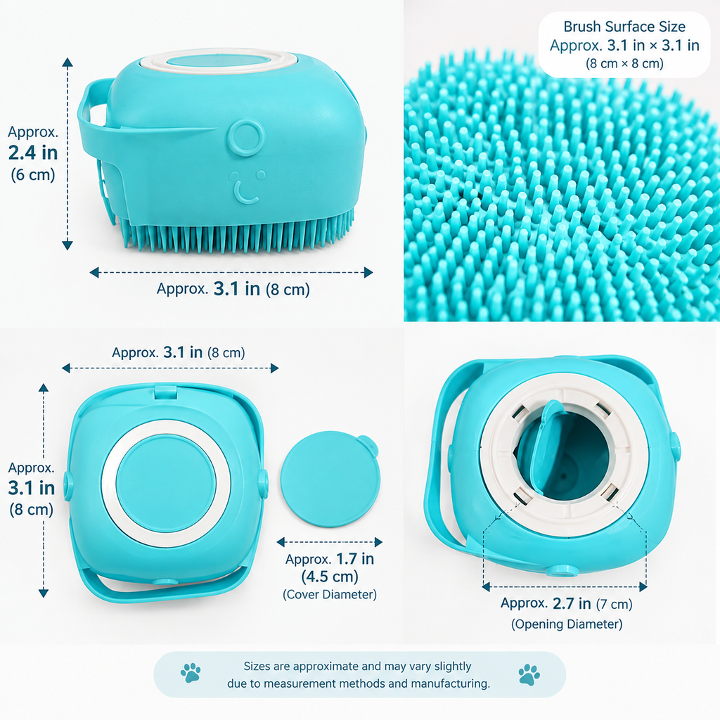 Refillable Pet Bath Massage Brush