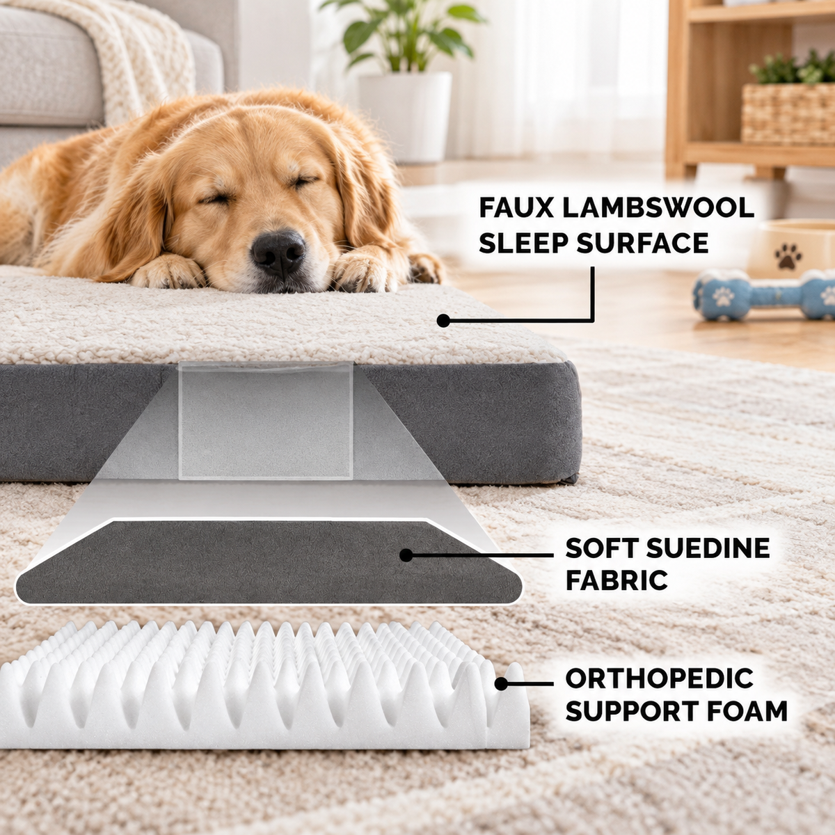 Cooling Gel Memory Foam Pet Bed